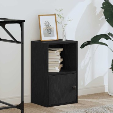vidaXL Βιβλιοθήκη Μαύρη Δρυς 31x24x52cm Κατασκευασμένο ξύλο 1 τεμ.