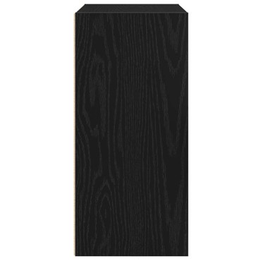 vidaXL Βιβλιοθήκη Μαύρη Δρυς 31x24x52cm Κατασκευασμένο ξύλο 1 τεμ.