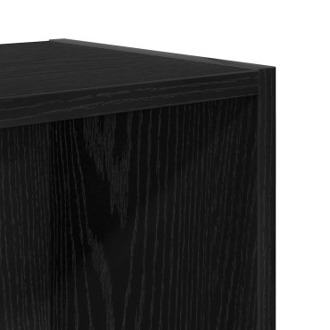 vidaXL Βιβλιοθήκη Μαύρη Δρυς 31x24x52cm Κατασκευασμένο ξύλο 1 τεμ.