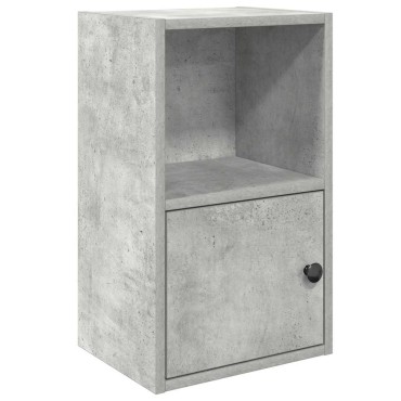 vidaXL Βιβλιοθήκη Γκρι Σκυροδέματος 31x24x52cm Επεξεργ. Ξύλο 1 τεμ.