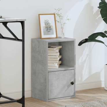 vidaXL Βιβλιοθήκη Γκρι Σκυροδέματος 31x24x52cm Επεξεργ. Ξύλο 1 τεμ.
