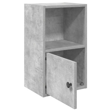 vidaXL Βιβλιοθήκη Γκρι Σκυροδέματος 31x24x52cm Επεξεργ. Ξύλο 1 τεμ.