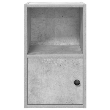 vidaXL Βιβλιοθήκη Γκρι Σκυροδέματος 31x24x52cm Επεξεργ. Ξύλο 1 τεμ.