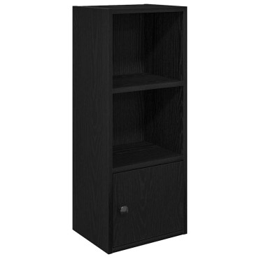vidaXL Βιβλιοθήκη Μαύρη Δρυς 31x24x77cm Κατασκευασμένο ξύλο 1 τεμ.
