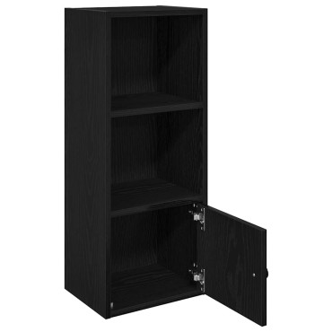 vidaXL Βιβλιοθήκη Μαύρη Δρυς 31x24x77cm Κατασκευασμένο ξύλο 1 τεμ.