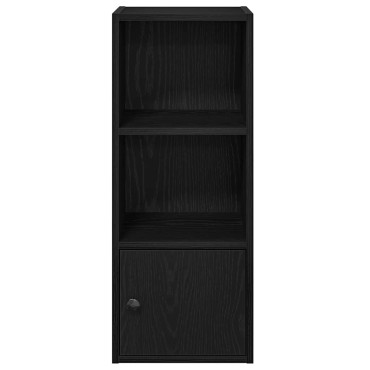 vidaXL Βιβλιοθήκη Μαύρη Δρυς 31x24x77cm Κατασκευασμένο ξύλο 1 τεμ.