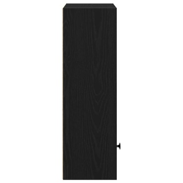 vidaXL Βιβλιοθήκη Μαύρη Δρυς 31x24x77cm Κατασκευασμένο ξύλο 1 τεμ.