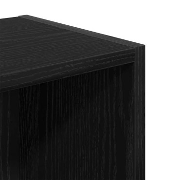 vidaXL Βιβλιοθήκη Μαύρη Δρυς 31x24x77cm Κατασκευασμένο ξύλο 1 τεμ.