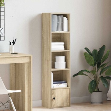 vidaXL Βιβλιοθήκη Sonoma Δρυς 31x24x127cm από Επεξεργασμένο Ξύλο 1 τεμ.