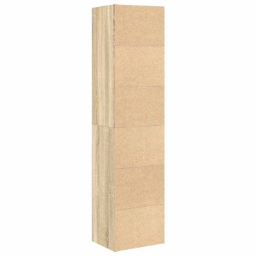vidaXL Βιβλιοθήκη Sonoma Δρυς 31x24x127cm από Επεξεργασμένο Ξύλο 1 τεμ.