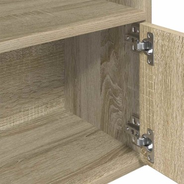 vidaXL Βιβλιοθήκη Sonoma Δρυς 31x24x127cm από Επεξεργασμένο Ξύλο 1 τεμ.