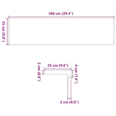 vidaXL Πατάκια Σκάλας 2 τεμ. Σκούρο Καφέ 100x25x2 cm Ξύλο Δρυός