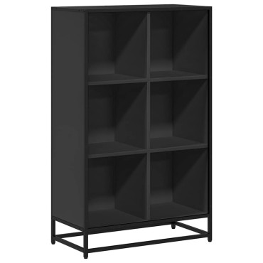 vidaXL Βιβλιοθήκη Μαύρο 65,5x33x107,5cm από Επεξεργασμένο Ξύλο 1 τεμ.
