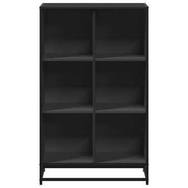 vidaXL Βιβλιοθήκη Μαύρο 65,5x33x107,5cm από Επεξεργασμένο Ξύλο 1 τεμ.