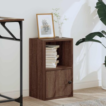 vidaXL Βιβλιοθήκη Καφέ Δρυς 31x24x52cm από Επεξεργασμένο Ξύλο 1 τεμ.