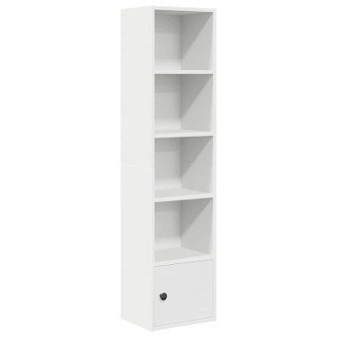 vidaXL Βιβλιοθήκη Λευκή 31x24x127cm από Επεξεργασμένο Ξύλο 1 τεμ.