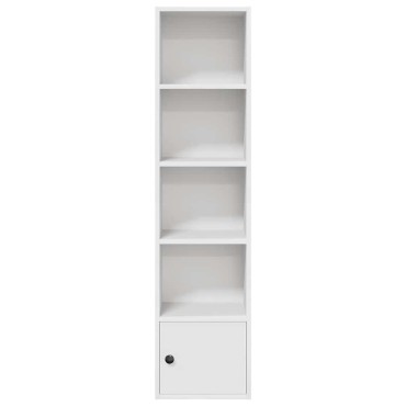 vidaXL Βιβλιοθήκη Λευκή 31x24x127cm από Επεξεργασμένο Ξύλο 1 τεμ.