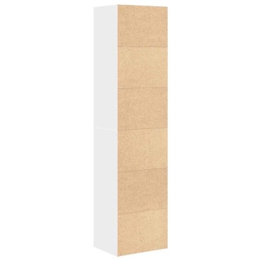 vidaXL Βιβλιοθήκη Λευκή 31x24x127cm από Επεξεργασμένο Ξύλο 1 τεμ.
