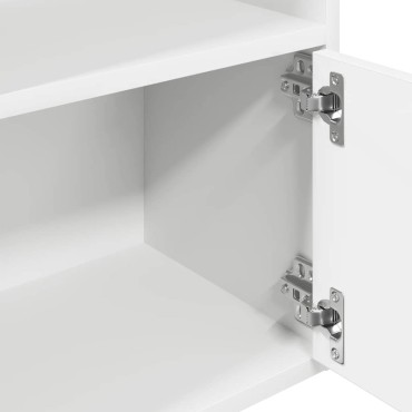 vidaXL Βιβλιοθήκη Λευκή 31x24x127cm από Επεξεργασμένο Ξύλο 1 τεμ.