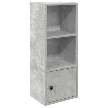 vidaXL Βιβλιοθήκη Γκρι Σκυροδέματος 31x24x77cm Επεξεργ. Ξύλο 1 τεμ.