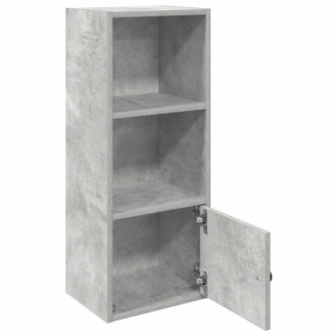 vidaXL Βιβλιοθήκη Γκρι Σκυροδέματος 31x24x77cm Επεξεργ. Ξύλο 1 τεμ.