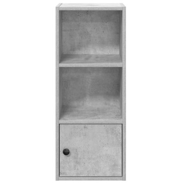 vidaXL Βιβλιοθήκη Γκρι Σκυροδέματος 31x24x77cm Επεξεργ. Ξύλο 1 τεμ.