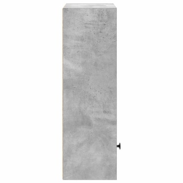 vidaXL Βιβλιοθήκη Γκρι Σκυροδέματος 31x24x77cm Επεξεργ. Ξύλο 1 τεμ.