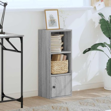 vidaXL Βιβλιοθήκη Γκρι Sonoma 31x24x77cm από Επεξεργ. Ξύλο 1 τεμ.