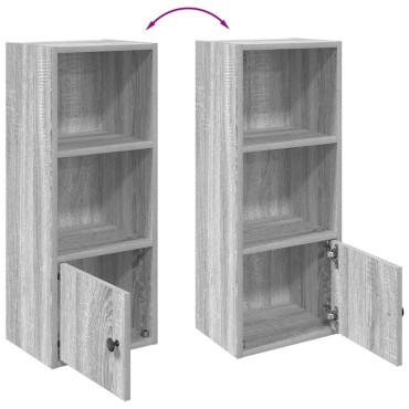 vidaXL Βιβλιοθήκη Γκρι Sonoma 31x24x77cm από Επεξεργ. Ξύλο 1 τεμ.