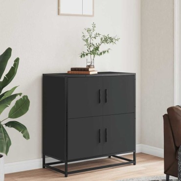 vidaXL Συρταριέρα Μαύρο 68x35x76cm Κατασκευασμένο ξύλο 1 τεμ.