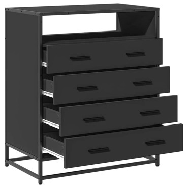vidaXL Συρταριέρα Μαύρη 70x41x83,5cm από Επεξεργασμένο Ξύλο 1 τεμ.