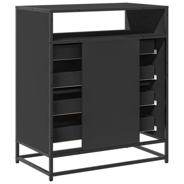 vidaXL Συρταριέρα Μαύρη 70x41x83,5cm από Επεξεργασμένο Ξύλο 1 τεμ.