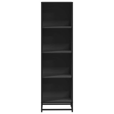 vidaXL Βιβλιοθήκη με 5 Ράφια Μαύρη 40x35x139cm Επεξεργασμένο Ξύλο 1 τεμ.