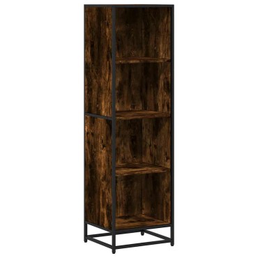 vidaXL Βιβλιοθήκη Καπνιστή Δρυς 40x35x139cm από Επεξεργασμένο Ξύλο 1 τεμ.