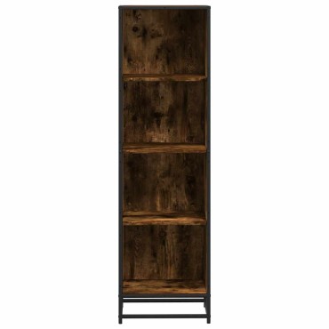 vidaXL Βιβλιοθήκη Καπνιστή Δρυς 40x35x139cm από Επεξεργασμένο Ξύλο 1 τεμ.