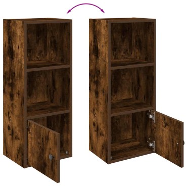 vidaXL Βιβλιοθήκη Καπνιστή Δρυς 31x24x77cm από Επεξεργασμένο Ξύλο 1 τεμ.