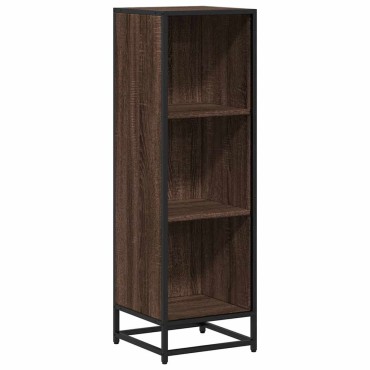 vidaXL Βιβλιοθήκη Καφέ Δρυς 33,5x33x107,5cm από Επεξεργασμένο Ξύλο 1 τεμ.