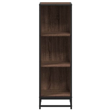 vidaXL Βιβλιοθήκη Καφέ Δρυς 33,5x33x107,5cm από Επεξεργασμένο Ξύλο 1 τεμ.