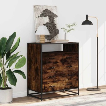vidaXL Συρταριέρα Καπνιστή Δρυς 70x41x83,5cm από Επεξεργασμένο Ξύλο 1 τεμ.