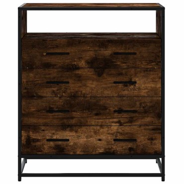 vidaXL Συρταριέρα Καπνιστή Δρυς 70x41x83,5cm από Επεξεργασμένο Ξύλο 1 τεμ.