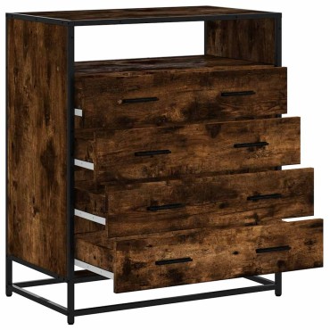 vidaXL Συρταριέρα Καπνιστή Δρυς 70x41x83,5cm από Επεξεργασμένο Ξύλο 1 τεμ.