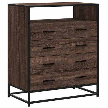 vidaXL Συρταριέρα Καφέ Δρυς 70x41x83,5cm από Επεξεργασμένο Ξύλο 1 τεμ.