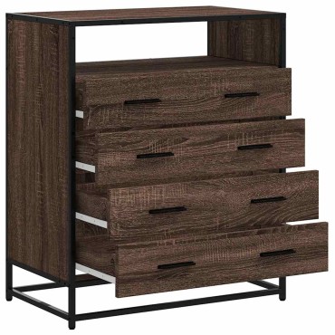 vidaXL Συρταριέρα Καφέ Δρυς 70x41x83,5cm από Επεξεργασμένο Ξύλο 1 τεμ.
