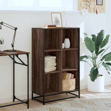 vidaXL Βιβλιοθήκη Καφέ Δρυς 65,5x33x107,5cm από Επεξεργασμένο Ξύλο 1 τεμ.