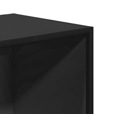 vidaXL Βιβλιοθήκη Μαύρο 33,5x33x107,5cm από Επεξεργασμένο Ξύλο 1 τεμ.