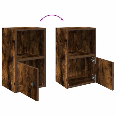 vidaXL Βιβλιοθήκη Καπνιστή Δρυς 31x24x52cm από Επεξεργασμένο Ξύλο 1 τεμ.