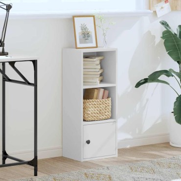 vidaXL Βιβλιοθήκη Λευκή 31x24x77cm από Επεξεργασμένο Ξύλο 1 τεμ.