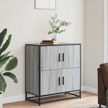 vidaXL Συρταριέρα Γκρι sonoma 68x35x76cm Ξύλινο μηχανουργικό ξύλο 1 τεμ.