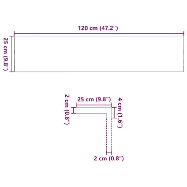 vidaXL Πατάκια Σκάλας 2 τεμ. Σκούρο Καφέ 120x25x2 cm Ξύλο Δρυός