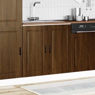 vidaXL Ντουλάπι βάσης νεροχύτη Porto Καφέ Δρυς 80x46x81,5cm 1 τεμ.
